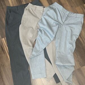 Women’s Express Bundle Lot of 3 grey tan trousers all size 4 columnist midrise
